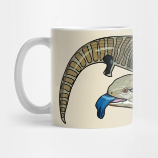 Blue-tongued skink cartoon illustration Mug